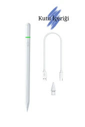 iPad Air 5. Nesil Uyumlu Pencil USB-C Avuç İçi Red Eğim Özellikli Bluetooth Bağlantılı Stylus Kalem - 6