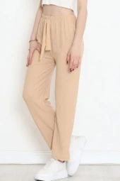Keten Pantolon Kahve - 1