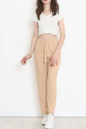 Keten Pantolon Kahve - 3
