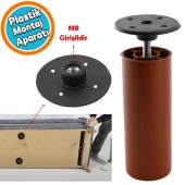 Mobilya Kanepe Masa Baza Sehpa Montaj Ayağı Yuvarlak Plastik Bağlantı Aparatı M8 Civatalı Tabanı 1 ADET thumbnail 1