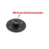 Mobilya Kanepe Masa Baza Sehpa Montaj Ayağı Yuvarlak Plastik Bağlantı Aparatı M8 Civatalı Tabanı 4 ADET thumbnail 4