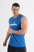 Diadora Therm Erkek Saks Kolsuz T-shirt - 1ATL01-Saks - 3