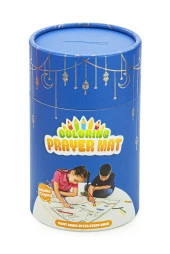 İngilizce Boyamalı Yıkanabilir Eğitici Dini Oyuncak Çocuk Seccade Seti Mavi thumbnail 6