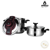 Ametist 3,5- 7 LT / 4 Parça Paslanmaz Çelik Düdüklü Tencere thumbnail 2