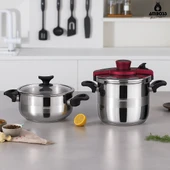 Ametist 3,5- 7 LT / 4 Parça Paslanmaz Çelik Düdüklü Tencere thumbnail 1