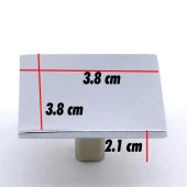 Mobilya Prizma Kulp Mutfak Dolabı Çekmece Dolap Kulpları Kapak Kulpu Kulbu Metal Krom Tek Vidalı thumbnail 5