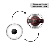 Ametist 3,5- 7 LT / 4 Parça Paslanmaz Çelik Düdüklü Tencere thumbnail 4