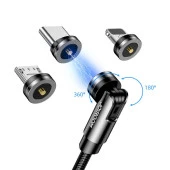Joyroom Çoklu Manyetik Şarj Kablosu Lightning + Type-C + Micro 1.2 Metre - 1