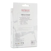 Syrox 1.0A 1 Usb Araç Şarj Başlığı C40 - 3
