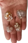 Flower Agate Çiçek Akik 50 Gram Tamburlu Parçalar 631 - 1