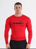Diadora Soloben - Erkek Kırmızı Uzun Kollu Spor T-shirt - TSRT-ZN - 1