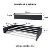 Urban Nouk Belize Çamaşır Kurutma Askısı - Duvara Monte Kurutmalık - 70 cm - 2