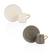 Schafer Vogue 6 Kişilik Kahve Fincan Seti 12 Parça-Çok Renkli - 3