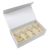 Silikon Vakumlu Cam Yüz Masaj Kupası 4'lü Set Bej Renk thumbnail 1