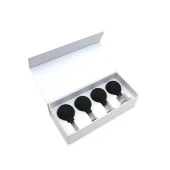 Silikon Vakumlu Cam Yüz Masaj Kupası 4'lü Set Siyah Renk thumbnail 1