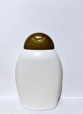 400ml Beyaz Mat Plastik Şampuan Şişesi, Gold Kapak, Kozmetik Şişe, Boş Şişe, 25 Adet - 1
