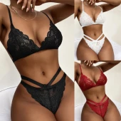 Kadın Kırmızı Sütyen Külot Takım Bel Detaylı 5700 thumbnail 1