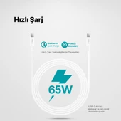 Ttec 2DK45B USB-C - USB-C 200cm 65W PD/QC Hızlı Şarj/Data Kablosu Beyaz - 2