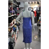 Önü Büzgülü İp Askılı Elbise - 4