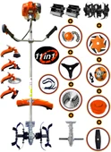 Eisenn Alman 11 In 1 Fr 980 Pro 20 Hp Yan Tipi Ot Çim Çalı Tırpanı Toprak Eşeleme Akrobat Çapa Aparatı - 1