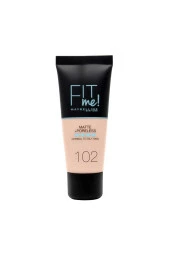 Maybelline New York Mat Fondöten - Fit Me Matte + Poreless Foundation 102 Fair Ivory 3600531369361 - 1