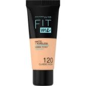 Maybelline New York Fit Me Matte+Poreless Fondöten, 120 Classic Ivory, 30 ml - 1