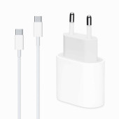 Apple iPhone 15 20W Hızlı Şarj Aleti Seti USB-C To Type-C MHJE3TU-A + MQ4H2ZM/A (Kablo Dahil) - 3
