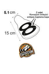 51 mm. Antipas iç kaplamalı oval ISLIK sesli sök/tak vidalı nikelaj egzoz eksoz ucu thumbnail 4