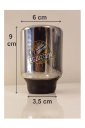 60 mm Paslanmaz Krom içi boş önü düz yuvarlak tekli egzoz ucu thumbnail 2