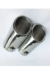 76 Mm. Tekli Somunlu Krom Egzoz Eksoz Ucu Volkswagen Passat Uyumlu thumbnail 2