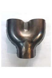 DKP boru kaynaklı çatal (dual) Uyumlu  çift çıkışlı ham egzoz eksoz pantalonu thumbnail 1