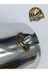 76 Mm. Tekli Somunlu Krom Egzoz Eksoz Ucu Volkswagen Passat Uyumlu thumbnail 7