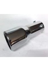 51 mm. RÜZGAR rüzgar sesli Antipas iç kaplamalı VİDALI sök/tak YUVARLAK nikelaj egzoz eksoz ucu thumbnail 1