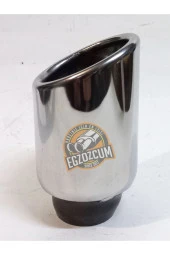 60 mm. Paslanmaz Krom içi boş önü kesik yuvarlak tekli egzoz eksoz ucu thumbnail 3