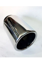Paslanmaz Krom tekli 76 mm. Egzoz eksoz ucu başlığı thumbnail 1