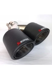 90 mm. Akrapoviç Egsoz eksoz Ucu DUAL Çiftli Mat Karbon SAĞ/SOL Uyumlu TAKIM thumbnail 2