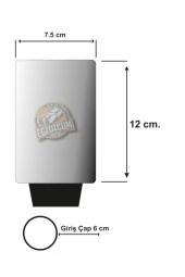 Paslanmaz Krom tekli 76 mm. Egzoz eksoz ucu başlığı thumbnail 3