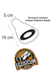 Antipas iç kaplamalı Rüzgar sesli 51 Uyumlu mm yassı nikelaj tekli egzoz eksoz ucu thumbnail 2