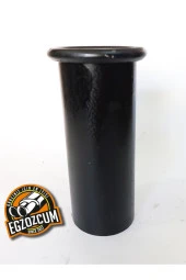 Siyah Antipas kaplamalı nikelaj tekli Önü düz egzoz eksoz ucu 60 mm. thumbnail 2