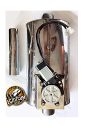 60 mm. İç Boru Deliksiz Ses Orani Yüksek yassı Varex Warex egzoz eksoz ve nikelaj çıkış borusu thumbnail 2