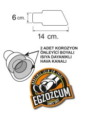 Antipas Iç Kaplamalı Islık Sesli Önü Kesik 60 Mm Nikelaj Tekli Egzoz Eksoz Ucu thumbnail 3