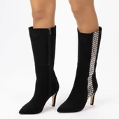 Kadın İnce Topuklu Sivri Burunlu Klasik  Çizme thumbnail 5