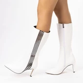 Kadın İnce Topuklu Sivri Burunlu Klasik  Çizme thumbnail 7