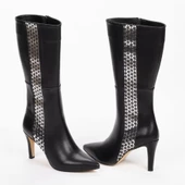 Kadın İnce Topuklu Sivri Burunlu Klasik  Çizme thumbnail 12