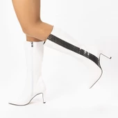 Kadın İnce Topuklu Sivri Burunlu Klasik  Çizme thumbnail 9