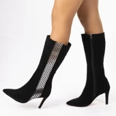 Kadın İnce Topuklu Sivri Burunlu Klasik  Çizme thumbnail 4