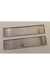 Paslanmaz Metal Plaka Altlığı Krom  Plakalık geçmeli Plaka 1 Adet thumbnail 2