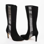 Kadın İnce Topuklu Sivri Burunlu Klasik  Çizme thumbnail 6