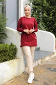 Yeni Stil Bordo Arma Detay Tunik 10020 - 3