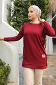 Yeni Stil Bordo Arma Detay Tunik 10020 - 1